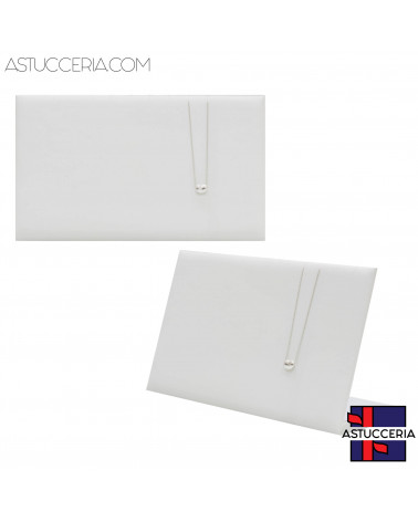 Espositore Per Collane Pannello A ''L'' Small 25x12,5x8,5cm Similpelle Fibra Bianco