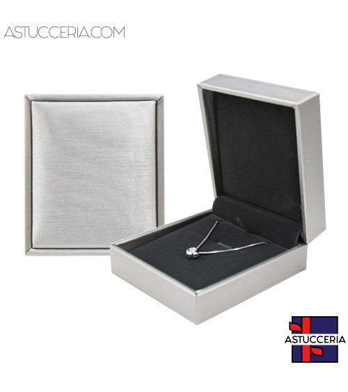 Astucci Per Gioielli Linea SANTORINI  70x80x35mm Collana 6 pezzi Grigio Argento