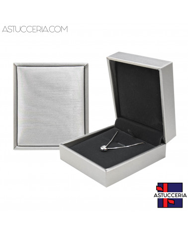 Astucci Per Gioielli Linea SANTORINI  70x80x35mm Collana 6 pezzi Grigio Argento