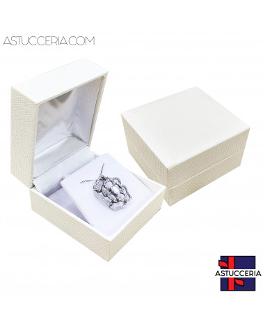 Astucci Per Gioielli Linea ROMA 65x70x40mm 12 pezzi Orecchini Bianco