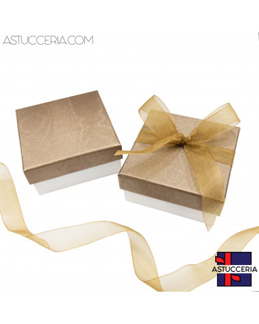 Astuccio In Cartoncino Linea VENEZIA  73x73x35mm 24 pezzi Bronzo