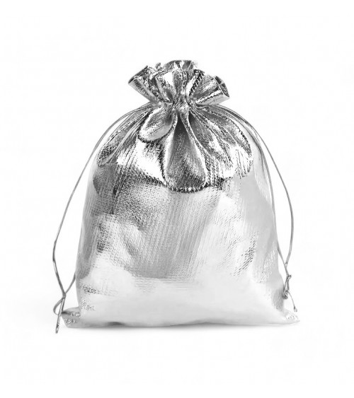 Sacchetti Regalo Metallizzato 50x70mm 100 pezzi Argento