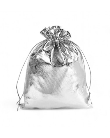 Sacchetti Regalo Metallizzato 50x70mm 100 pezzi Argento