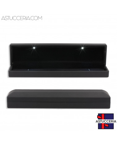 Astucci Per Gioielli Con Luce Linea TOLEDO 5,5x23x3,5cm 6 pezzi Bracciale Steso Nero