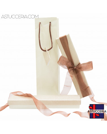 Astuccio In Cartoncino Linea MONTECARLO 222x45x30mm 12 pezzi Shopper Abbinata Oro