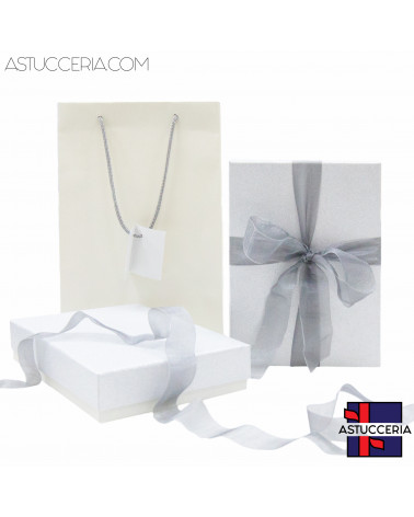 Astuccio In Cartoncino Linea MONTECARLO 135x190x40mm 6 pezzi Shopper Abbinata Argento