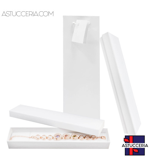 Astuccio In Cartoncino Linea AREZZO 222x45x30mm 12 pezzi Shopper Bianco