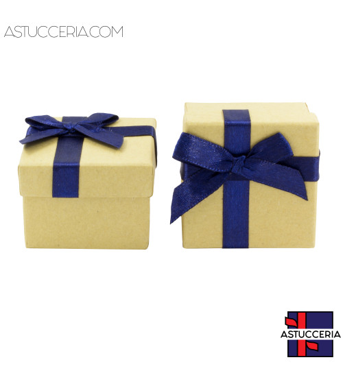 Astuccio In Cartoncino Linea KRAFT 50x50x35mm 24 pezzi Blu