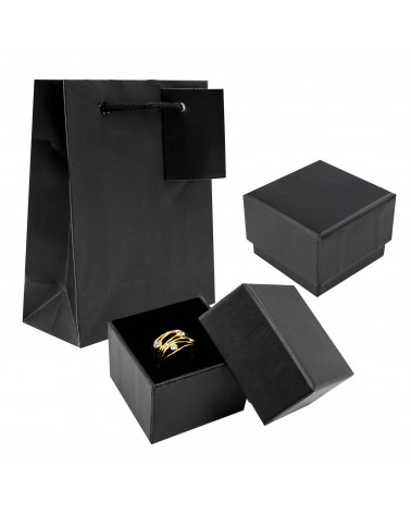 Astuccio In Cartoncino Linea AREZZO 55x55x40mm 24 pezzi + Shopper Nero