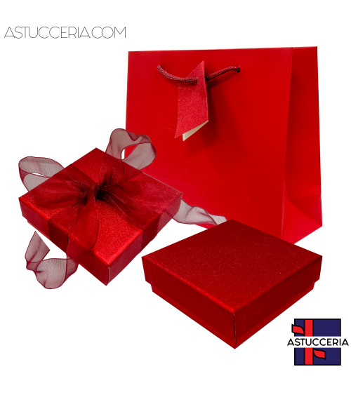 Astuccio In Cartoncino Linea TAORMINA 90x90x30mm 24 pezzi Shopper Abbinata
