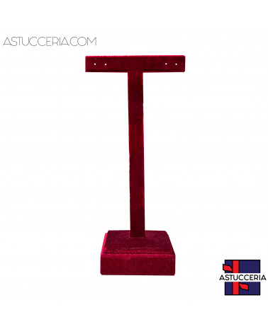 Espositore Per Orecchini Linea ALESSANDRIA Altezza 15,5cm 2 pezzi Rosso