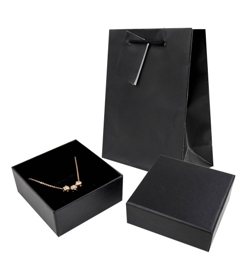 Astuccio In Cartoncino Linea AREZZO 90x90x40mm 24 pezzi Shopper Nero