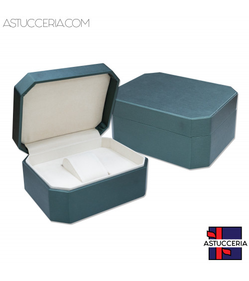 Astuccio Per Orologi Linea DAY 180x140x80mm 2 pezzi Con Custodia Similpelle Verde