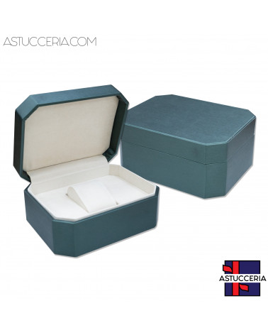 Astuccio Per Orologi Linea DAY 180x140x80mm 2 pezzi Con Custodia Similpelle Verde