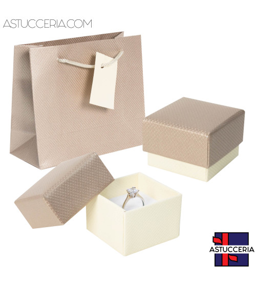 Astuccio In Cartoncino Linea BRINDISI 55x55x40mm 24 pezzi Shopper Rose