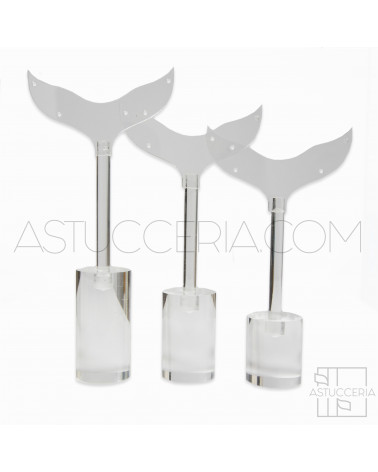 Espositori Per Orecchini Di Plexiglass H 11,5cm 12,5cm 14cm 3pz