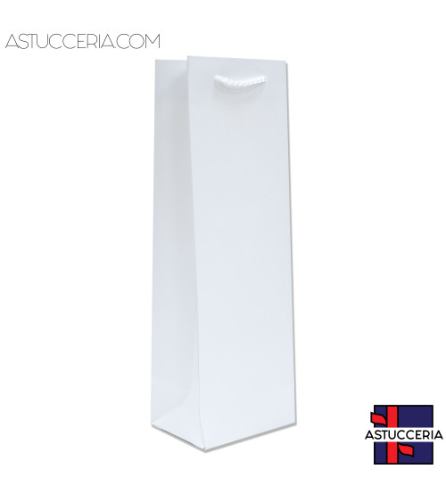Busta Shopper Di Carta Linea CARRARA 9x28x7cm 12 pezzi Bianco