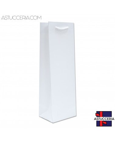 Busta Shopper Di Carta Linea CARRARA 9x28x7cm 12 pezzi Bianco