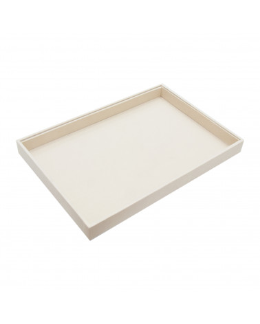 Vassoio Per Gioielli Linea CLASSICO 35x24x3cm 1 Scomparto Microfibra Beige
