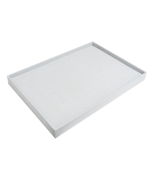 Vassoio Per Gioielli Linea CLASSICO 35x24x3cm 100 Anelli Alcantara Grigio