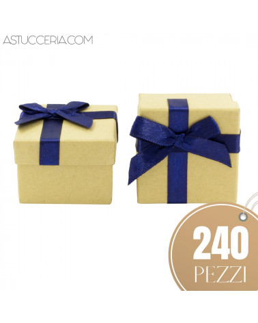 Astuccio In Cartoncino Linea KRAFT 50x50x35mm 240 pezzi Blu LOTTO STOCK