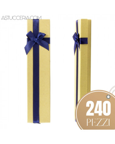 Astuccio In Cartoncino Linea KRAFT 215x45x28mm 240 pezzi Blu LOTTO STOCK