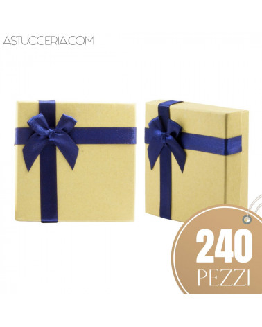 Astuccio In Cartoncino Linea KRAFT 90x90x30mm 240 pezzi Blu LOTTO STOCK