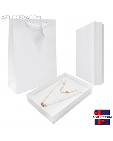 Astuccio In Cartoncino Linea AREZZO 190x220x42mm 6 pezzi + Shopper Bianco