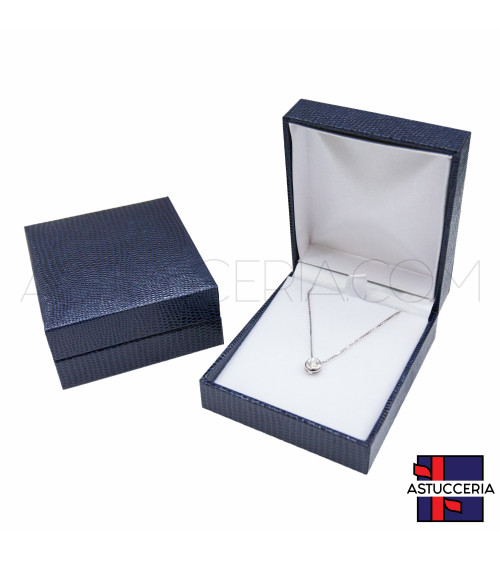 Astucci Per Gioielli Linea ROMA 70x100x32mm 12 pezzi Collana Blu