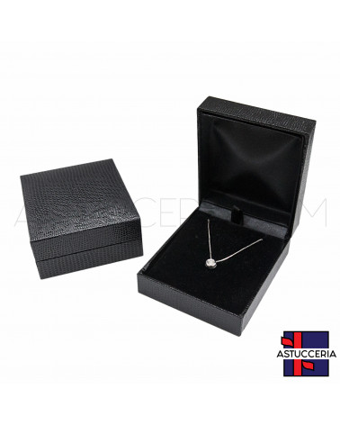 Astucci Per Gioielli Linea ROMA 70x100x32mm 12 pezzi Collana Nero