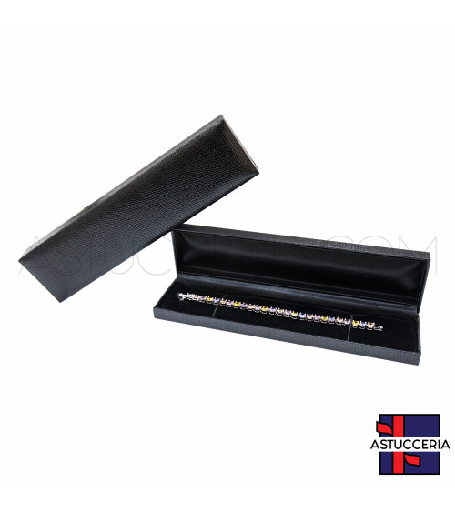 Astucci Per Gioielli Linea ROMA 225x50x25mm 12 pezzi Bracciale Nero