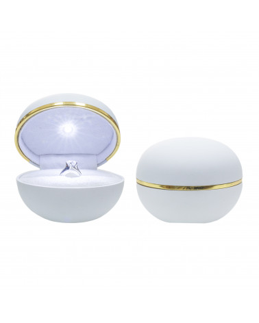 Astucci Per Gioielli Con Luce Linea SEOUL 1 pezzo Anello Bianco Dorato