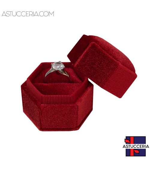Astucci Per Gioielli Linea BON BON 50x43x50mm 12 pezzi Anello Rosso