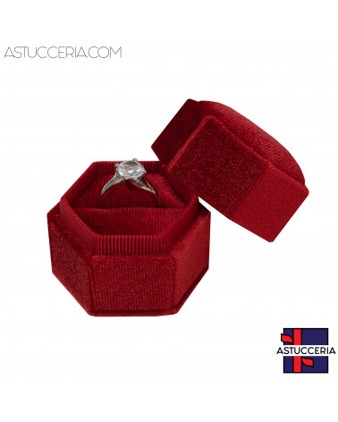 Astucci Per Gioielli Linea BON BON 50x43x50mm 12 pezzi Anello Rosso