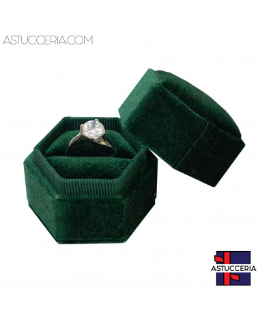 Astucci Per Gioielli Linea BON BON 50x43x50mm 12 pezzi Anello Verde Smeraldo