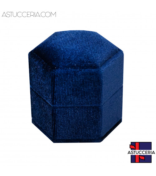 Astucci Per Gioielli Linea BON BON 50x43x50mm 12 pezzi Anello Blu