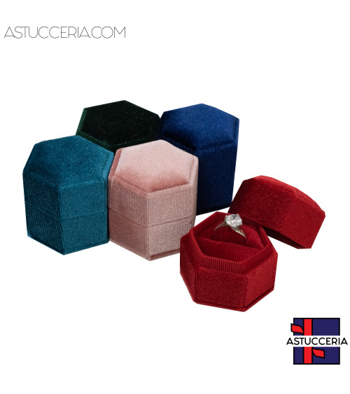 Astucci Per Gioielli Linea BON BON 50x43x50mm 12 pezzi Anello Verde Smeraldo