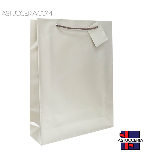 Busta Shopper Di Carta Linea VICENZA 22x28x6,5cm 12 pezzi Pirite Chiaro