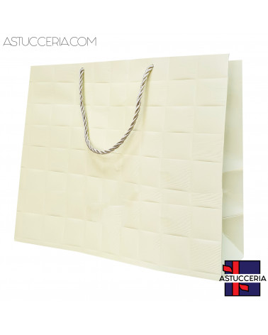 Busta Shopper Di Carta Linea LONDRA 31x26x12cm 12 pezzi Beige