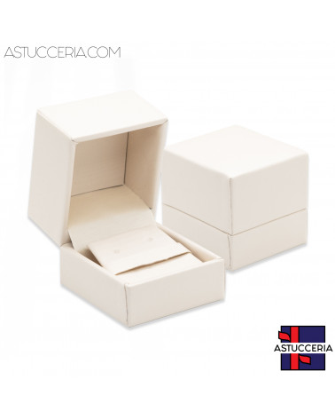 Astucci Per Gioielli Linea SIRACUSA  48x52x45mm 12 pezzi Orecchini Similpelle Beige