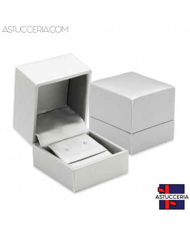 Astucci Per Gioielli Linea SIRACUSA  48x52x45mm 12 pezzi Orecchini Similpelle Grigio Argento