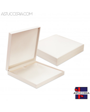 Astucci Per Gioielli Linea SIRACUSA 190x190x38mm 6 pezzi Collana Similpelle Beige