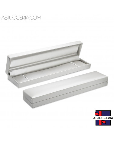 Astucci Per Gioielli Linea SIRACUSA 225x45x25mm 12 pezzi Bracciale Similpelle Grigio Argento