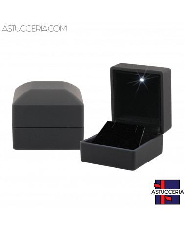 Astucci Per Gioielli Con Luce Linea TOLEDO 6x6,5x5cm 6 pezzi Orecchini Nero