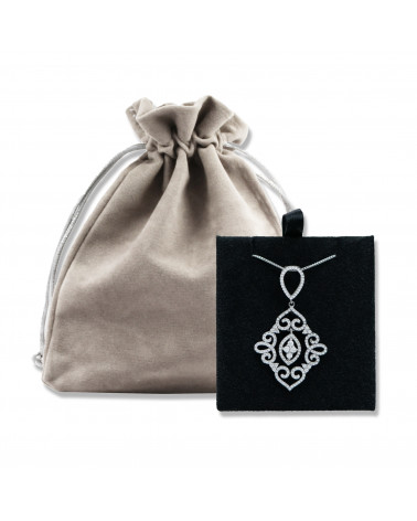 Sacchetti Regalo Di Velluto Doppio Laccio Con Pattina 10x12cm 20pz Grigio