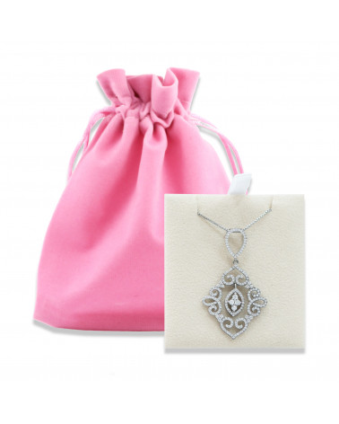 Sacchetti Regalo Di Velluto Doppio Laccio Con Pattina 10x12cm 20pz Rosa