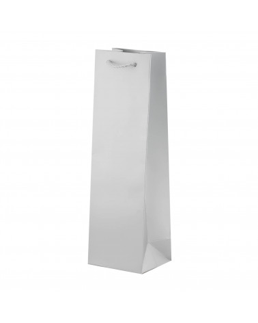 Busta Shopper Di Carta Linea CARRARA 9x28x7cm 12 pezzi Grigio Argento