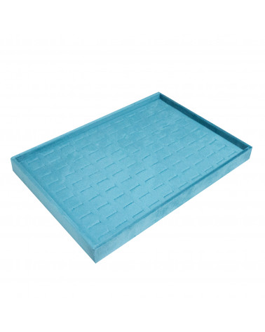 Vassoio Couvette Per Gioielli Linea VELOUR 35x24x3cm Anelli 100 Scomparti Blu (Modello Impilabile)