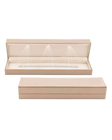 Astucci Per Gioielli Con Luce Linea MODENA 240x60x35mm Bracciale 6 pezzi Oro