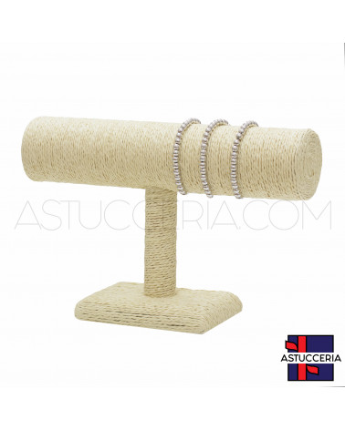 Espositore Per Bracciali Tubolare T 1 Pezzo Corda Beige